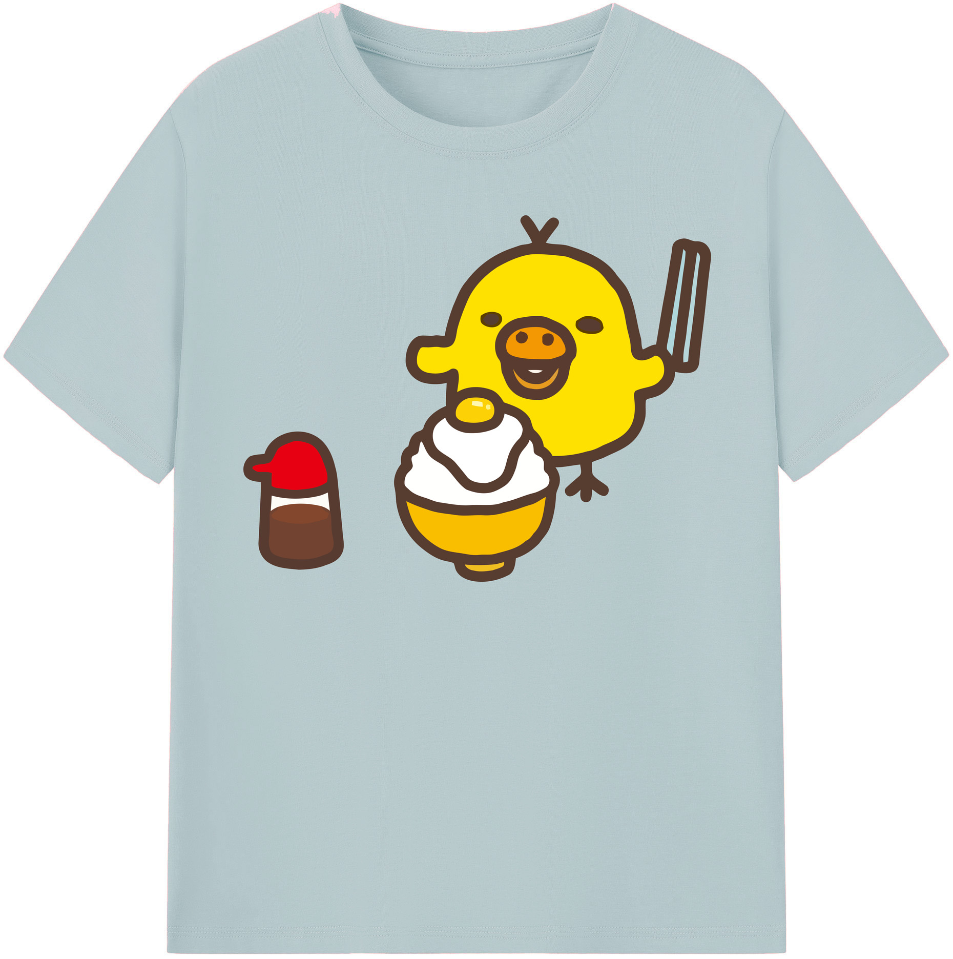 （画像用） リラックマ リラックマ キイロイトリ Rilakkuma Korilakkuma Kiiroitori 綿100％半袖Tシャツ（フロントプリント）